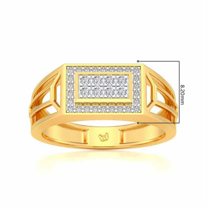 Regalius Silver Ring For Men - Yellow Gold - Image 5