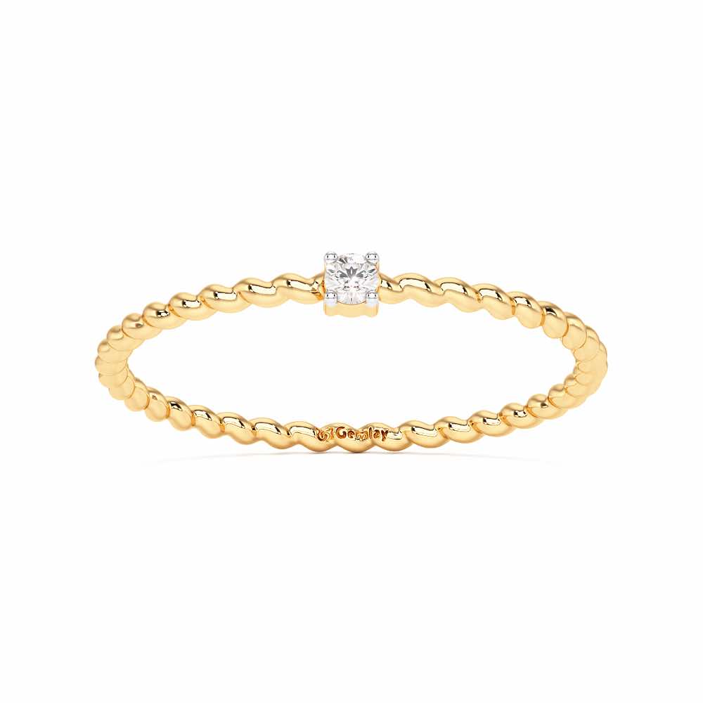 Glow Muse Women Silver Ring - Yellow Gold - Image 2