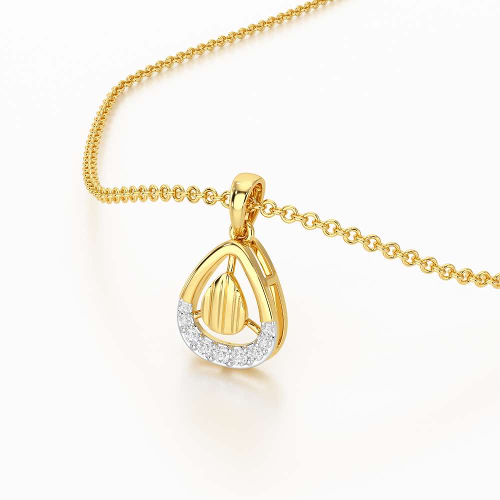 Starlight Charm Silver Pendant - Yellow Gold - Image 2