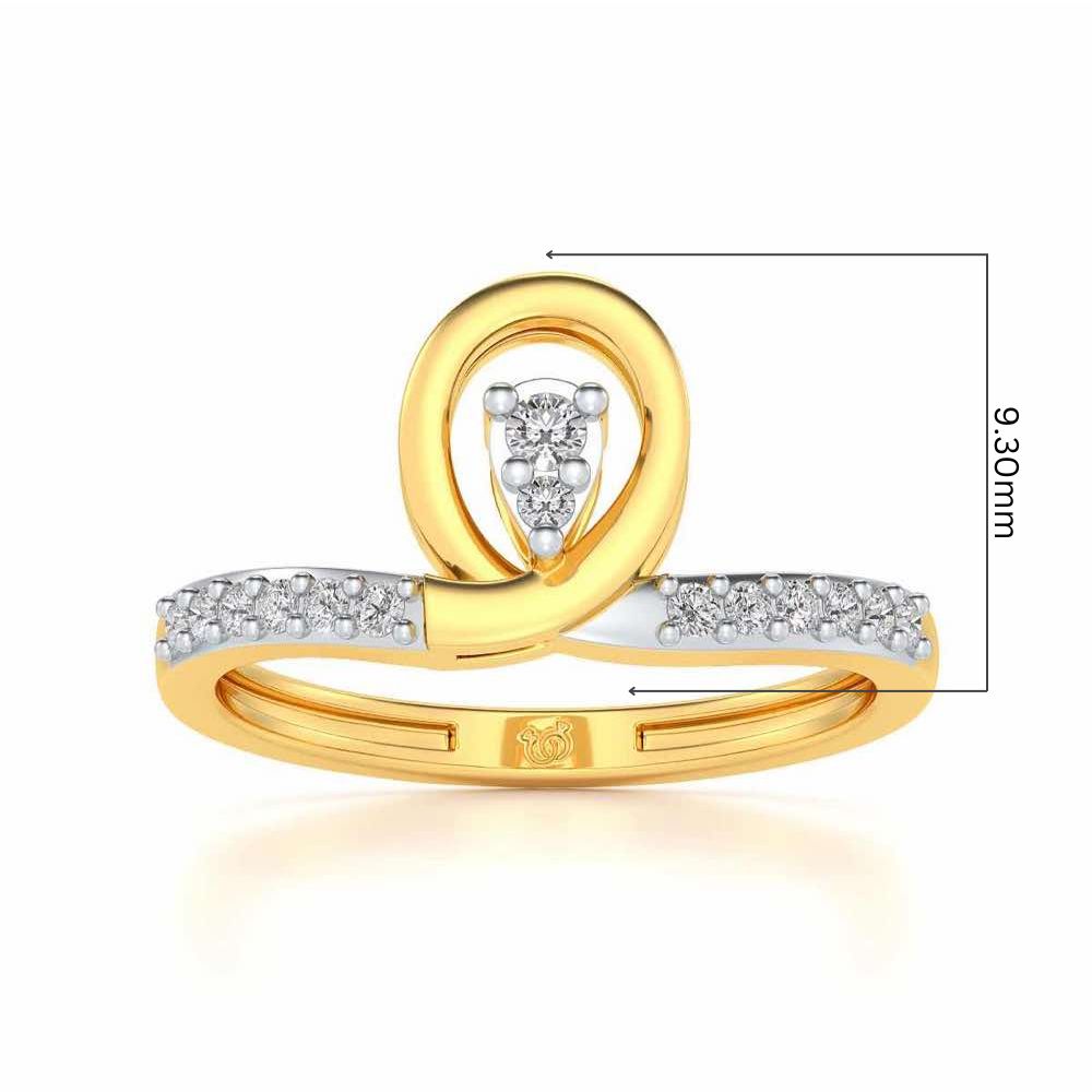 Bhavini Silver Ring - Yellow Gold - Image 5