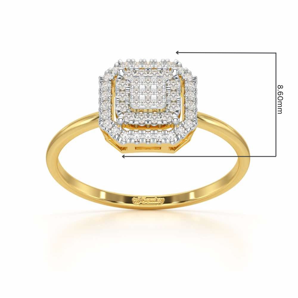 Syrina Glow Silver Ring - Yellow Gold - Image 2