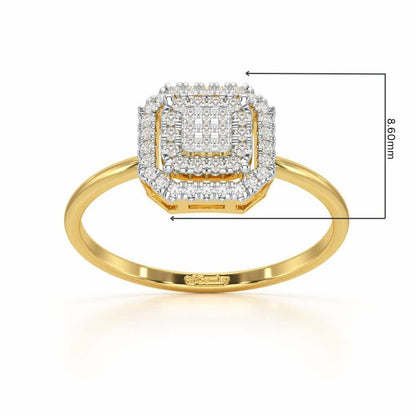 Syrina Glow Silver Ring - Yellow Gold - Image 2