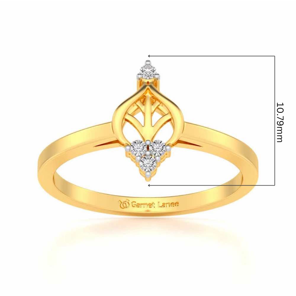 Mini Crown Silver Ring - Yellow Gold - Image 5
