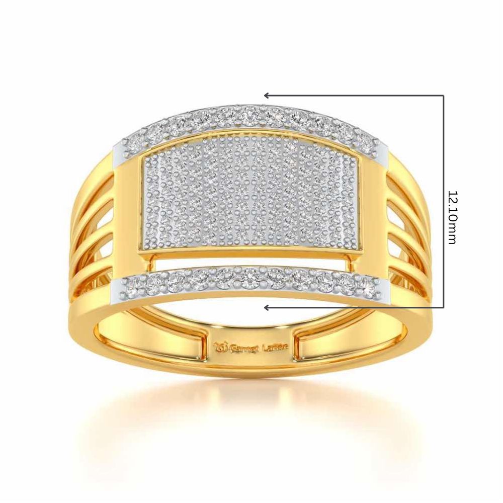 Vouchsafe Silver Ring For Men - Yellow Gold - Image 5