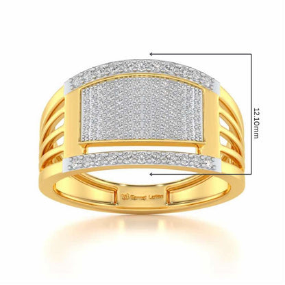 Vouchsafe Silver Ring For Men - Yellow Gold - Image 5