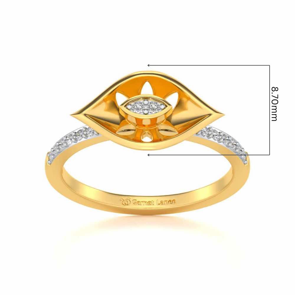 Ishani Silver Ring - Yellow Gold - Image 5
