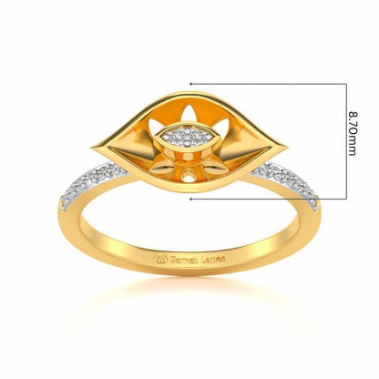 Ishani Silver Ring - Yellow Gold - Image 5