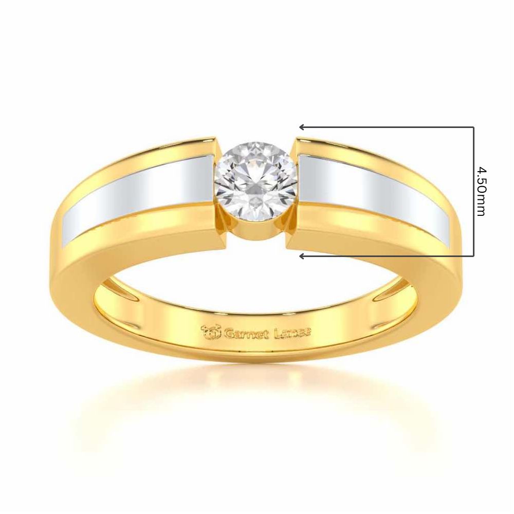 Valor Spark Men Solitaire Ring - Yellow Gold - Image 5