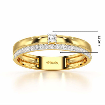 The Bliss Hint Silver Ring - Yellow Gold - Image 2