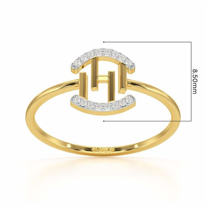 Ethereal Closeness Silver Ring - Yellow Gold - Image 5