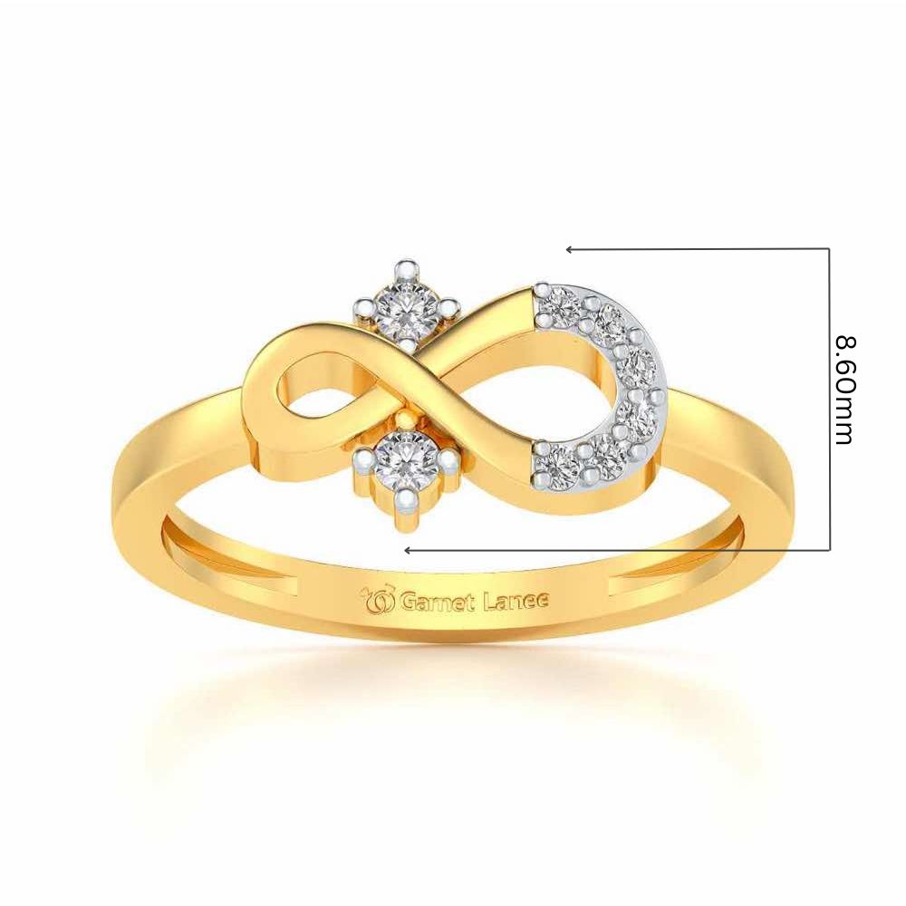 Adhya Silver Ring - Yellow Gold - Image 5