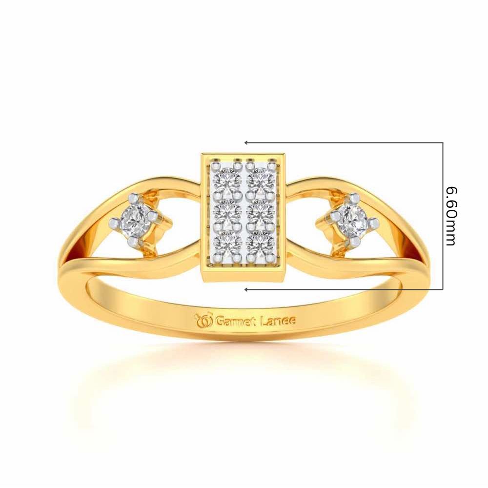 Ella Silver Ring - Yellow Gold - Image 5