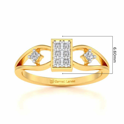 Ella Silver Ring - Yellow Gold - Image 5