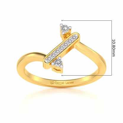 Connect Silver Ring - Yellow Gold - Image 5