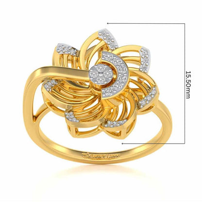 Spin Silver Ring - Yellow Gold - Image 5