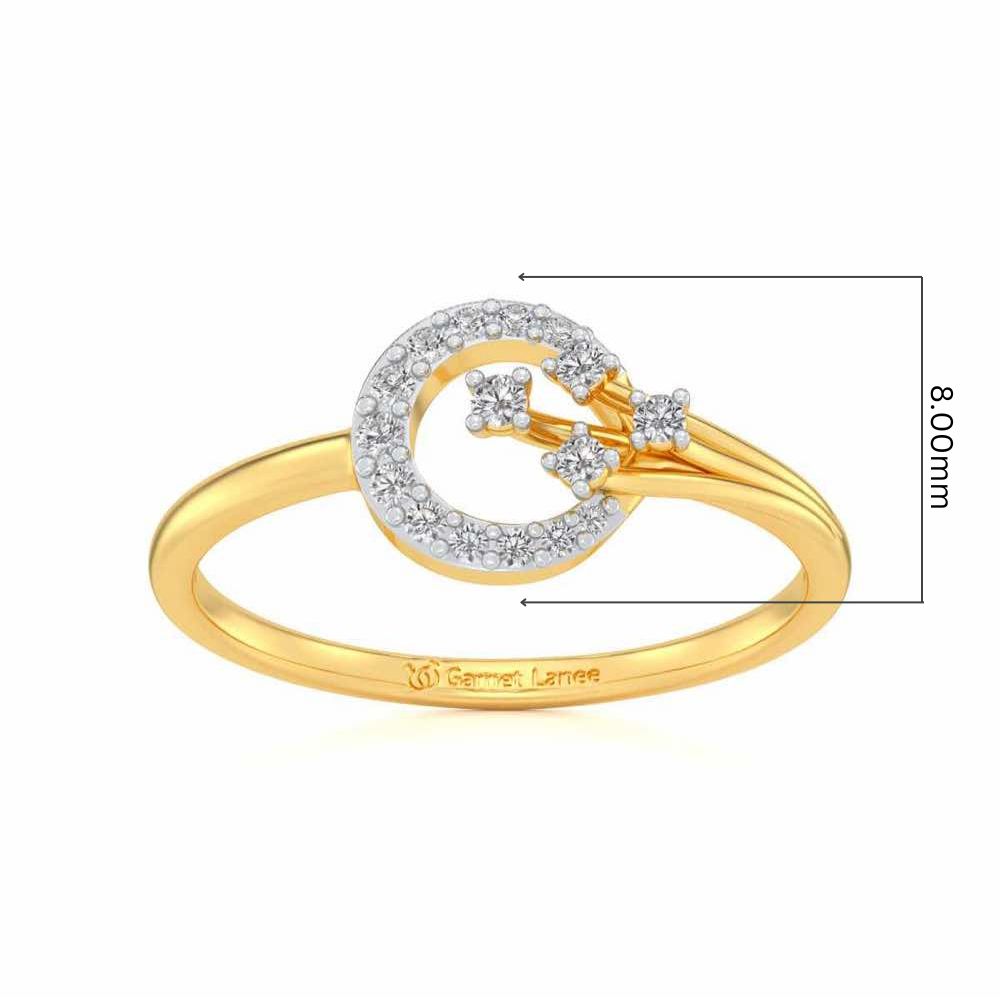 Subtle Glow Silver Ring - Yellow Gold - Image 5