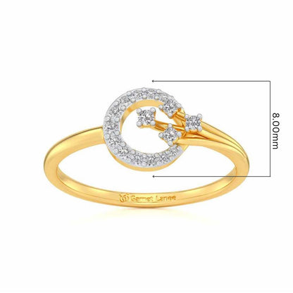 Subtle Glow Silver Ring - Yellow Gold - Image 5