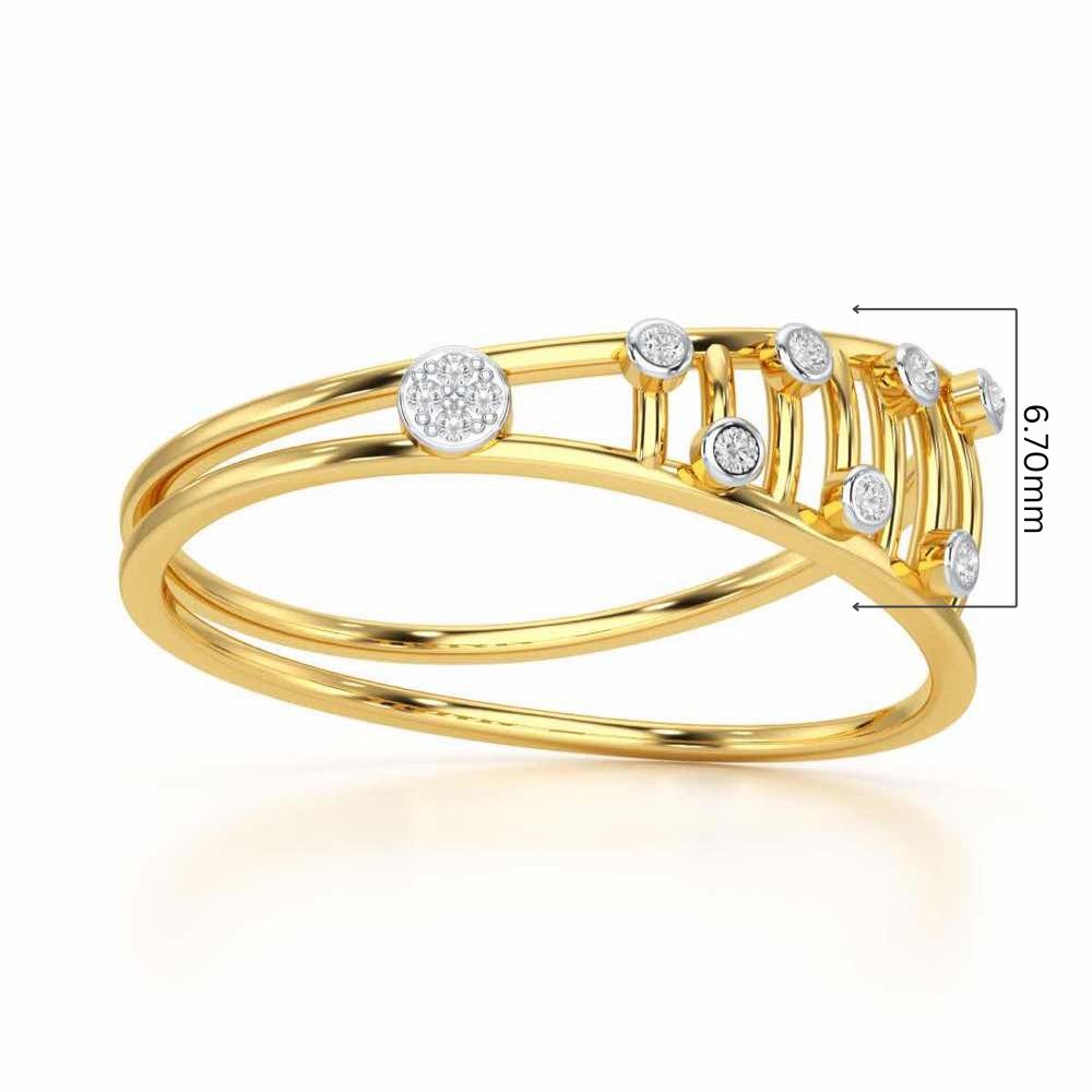 Rhyming Beauty Silver Ring - Yellow Gold - Image 5