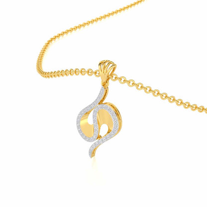 Soulful Rhythms Silver Pendant - Yellow Gold - Image 2
