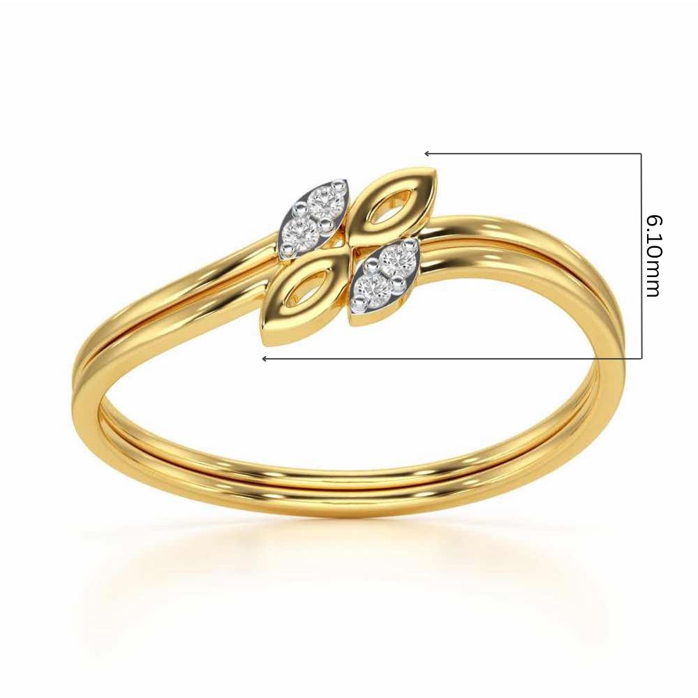 Gleaming Glory Silver Ring - Yellow Gold - Image 5