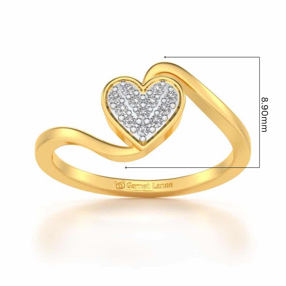 Silver Heartthrob Ring - Yellow Gold - Image 5