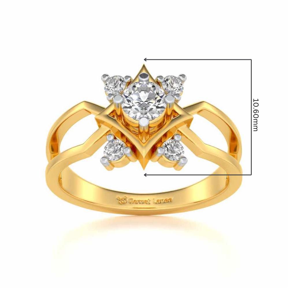 Excellency Solitaire Silver Ring - Yellow Gold - Image 5