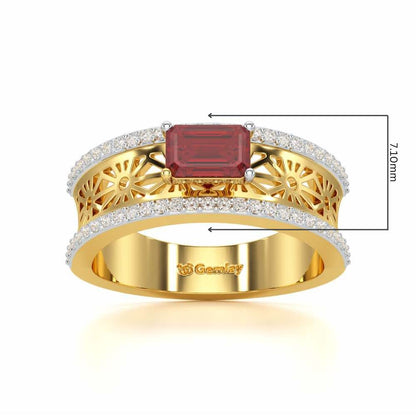 Panache Silver Ring - Yellow Gold - Image 5
