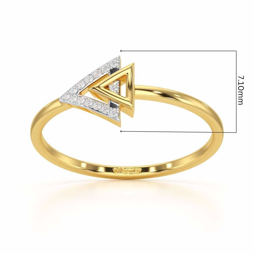 Whisper Shine Silver Ring - Yellow Gold - Image 5