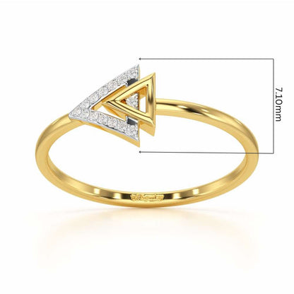 Whisper Shine Silver Ring - Yellow Gold - Image 5