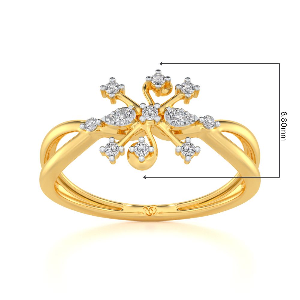 Bliss Silver Ring - Yellow Gold - Image 2