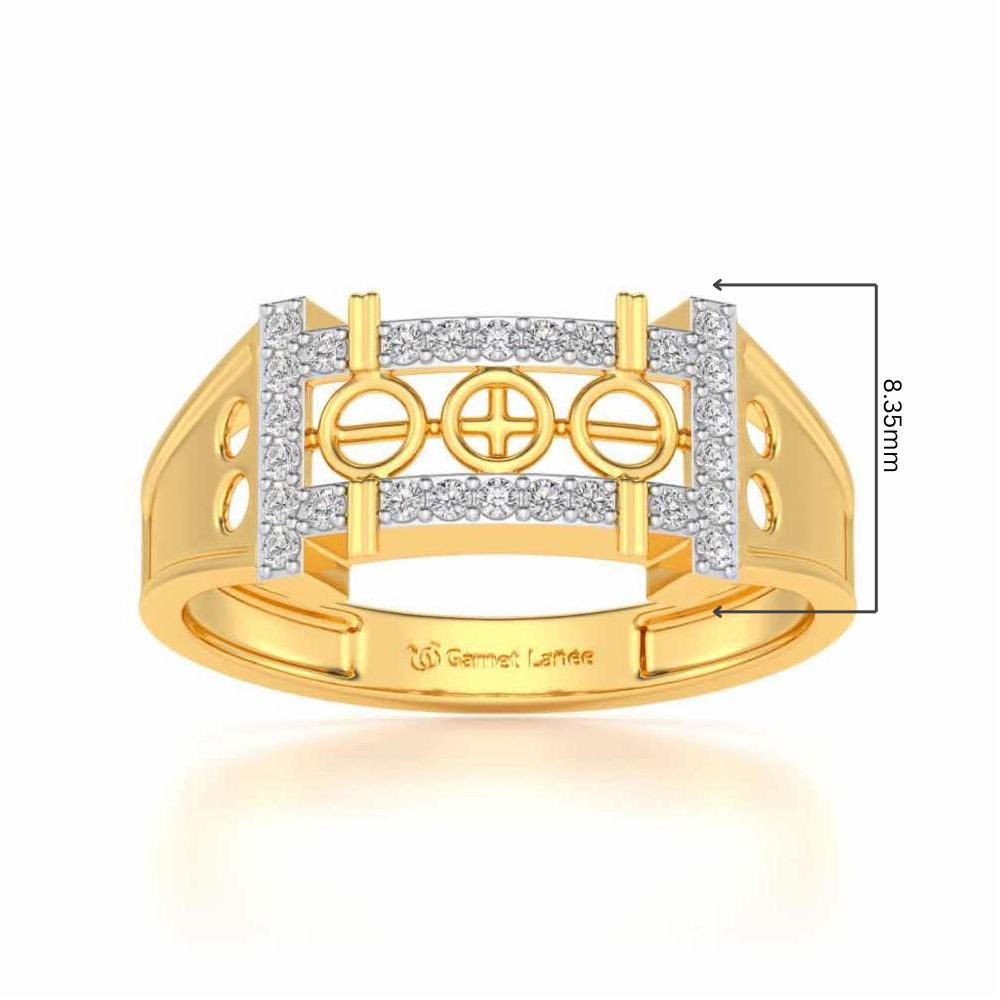 Holy Silver Ring For Men - Yellow Gold - Image 5