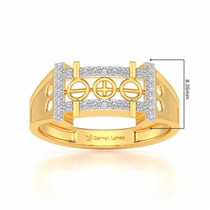 Holy Silver Ring For Men - Yellow Gold - Image 5