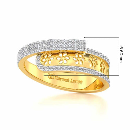 The Overlap Silver Band Ring - Yellow Gold - Image 5