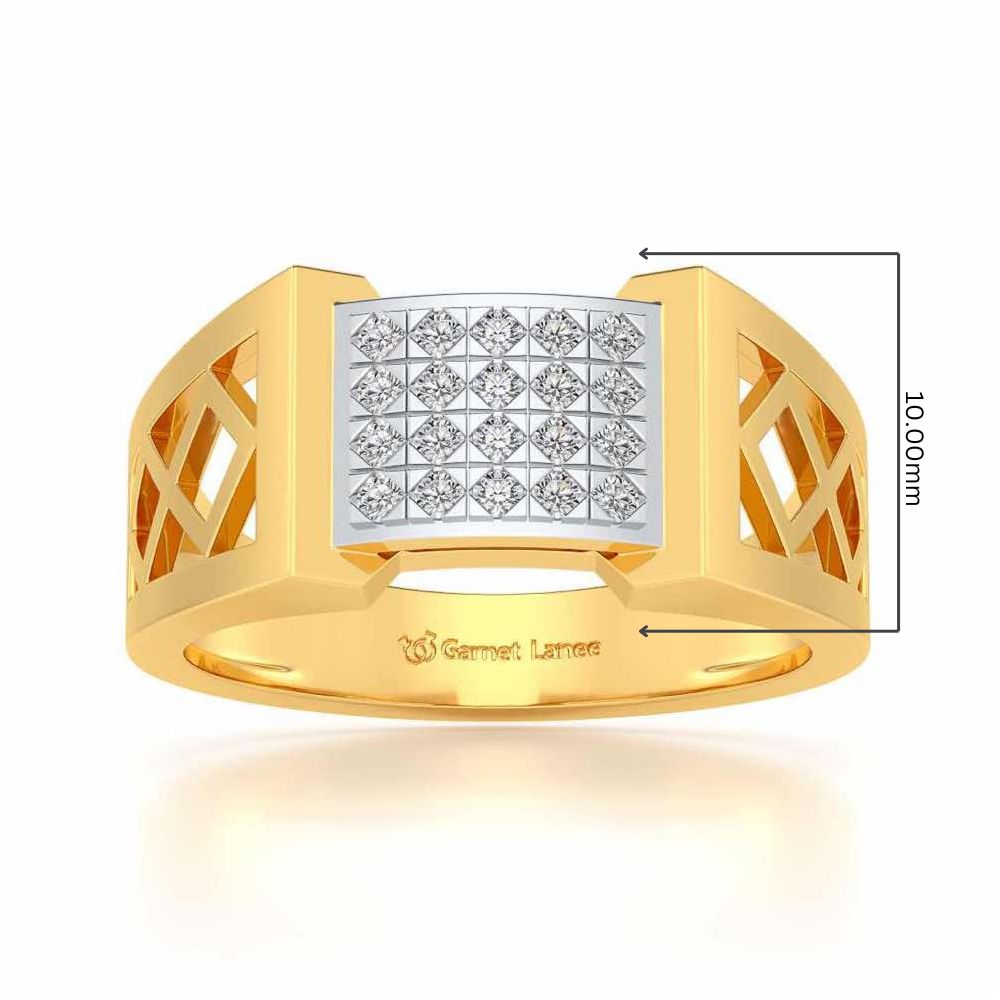 Impression Ring For Men - Yellow Gold - Image 5