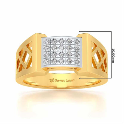 Impression Ring For Men - Yellow Gold - Image 5