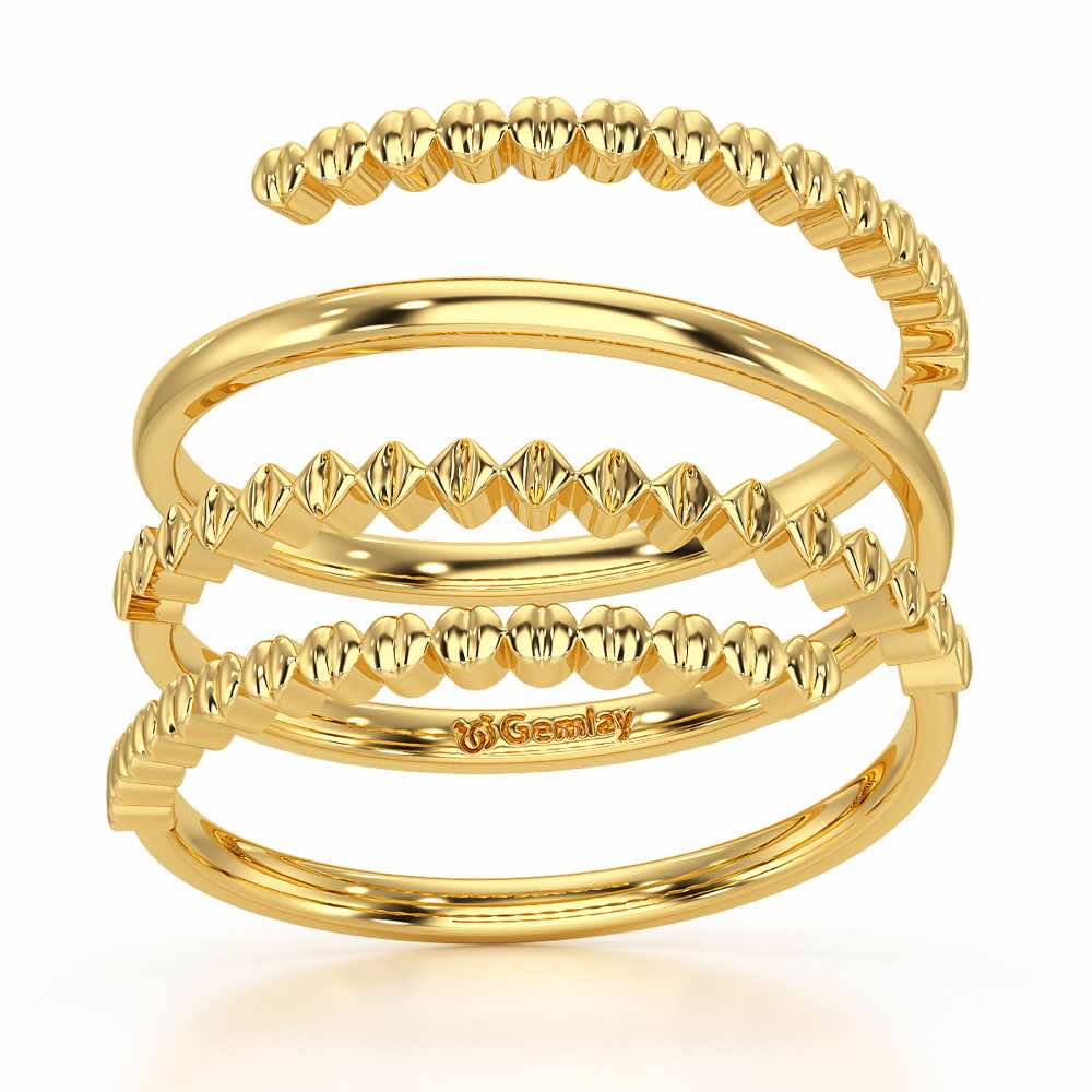 Spring Sing Silver Ring - Yellow Gold - Image 2