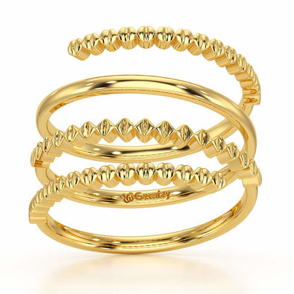 Spring Sing Silver Ring - Yellow Gold - Image 2