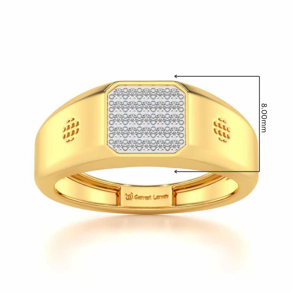Extravagant Silver Ring For Men - Yellow Gold - Image 5