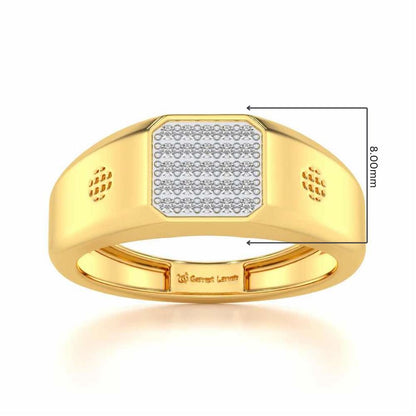 Extravagant Silver Ring For Men - Yellow Gold - Image 5