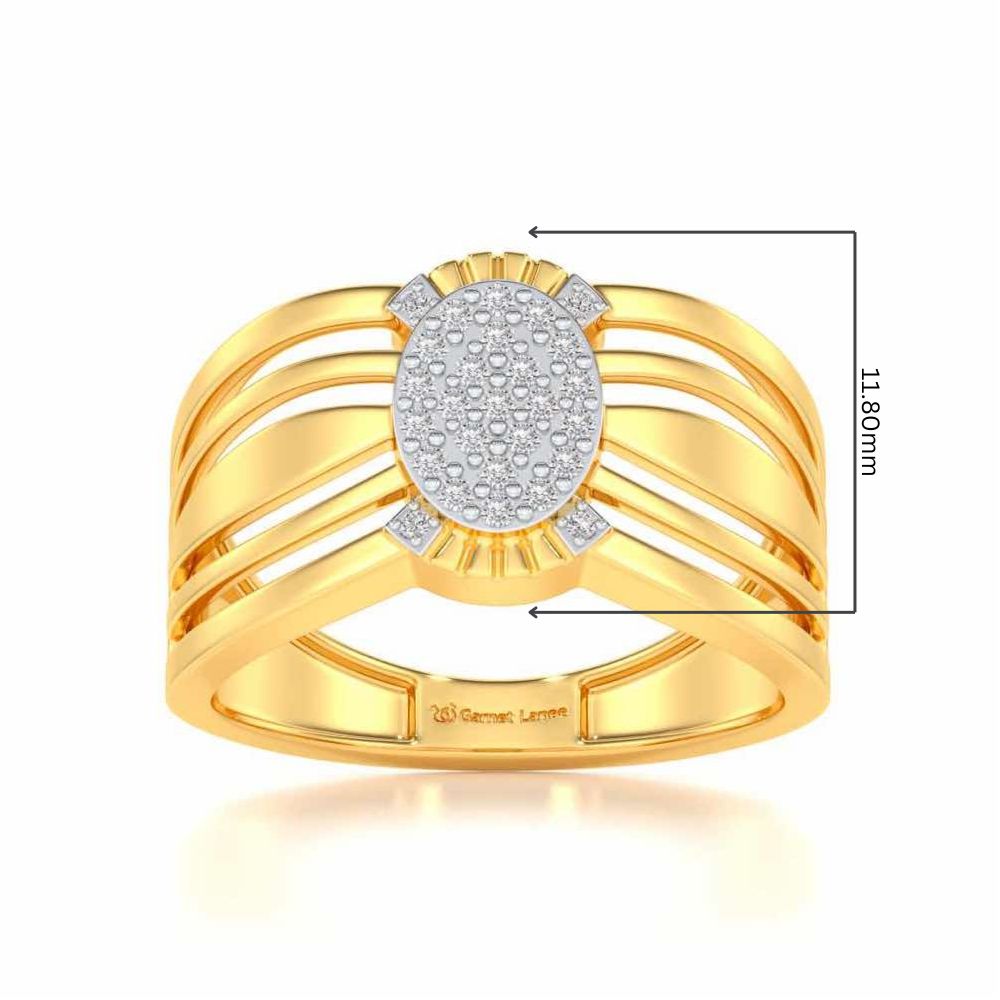 Unflinching Silver Ring For Men - Yellow Gold - Image 5