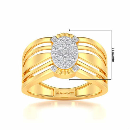 Unflinching Silver Ring For Men - Yellow Gold - Image 5