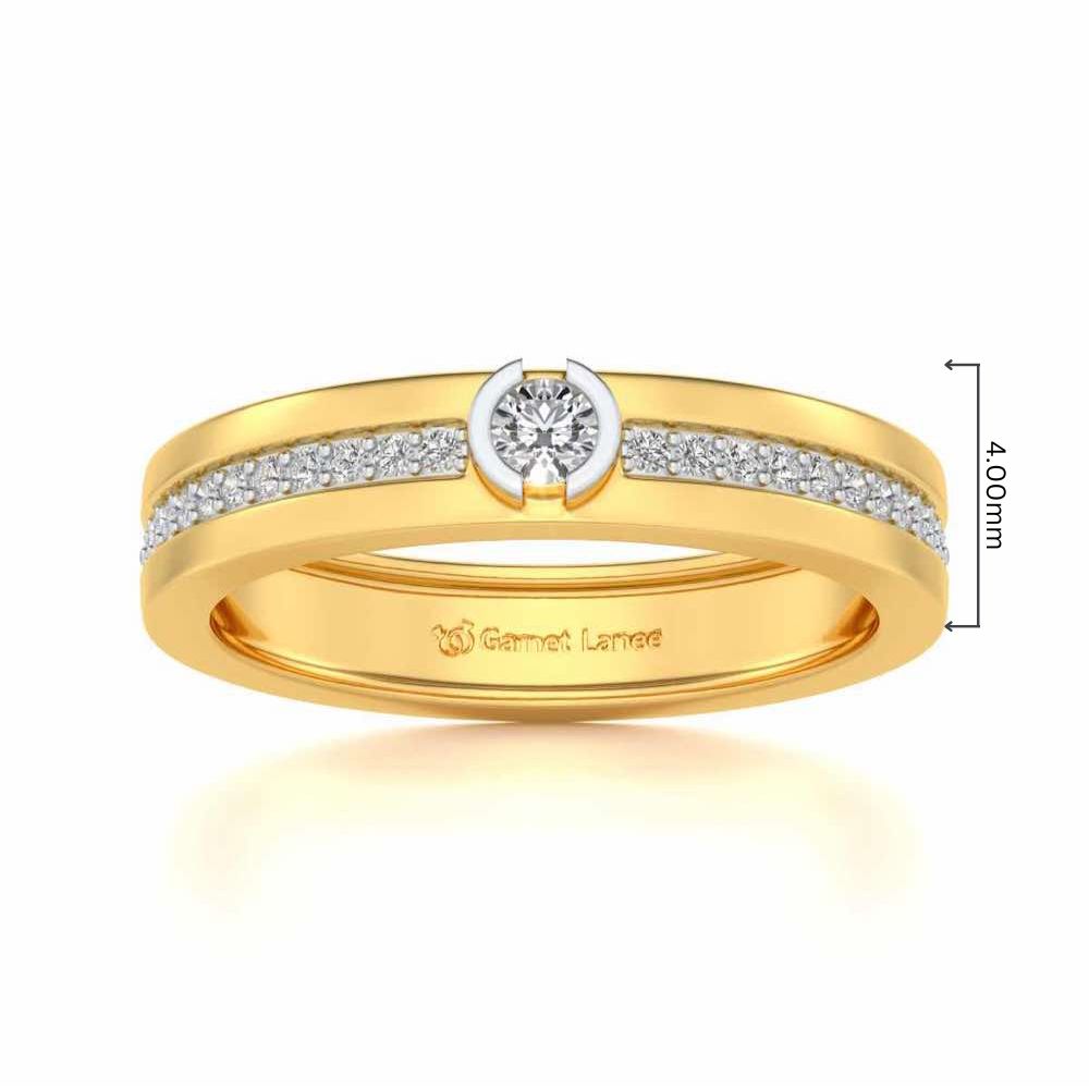 Shine-bright Silver Band Ring - Yellow Gold - Image 5