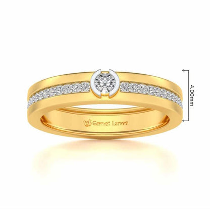 Shine-bright Silver Band Ring - Yellow Gold - Image 5
