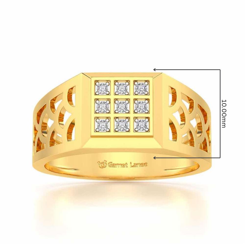 Iridescent Ring for Men - Yellow Gold - Image 5