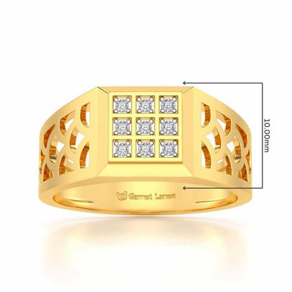 Iridescent Ring for Men - Yellow Gold - Image 5