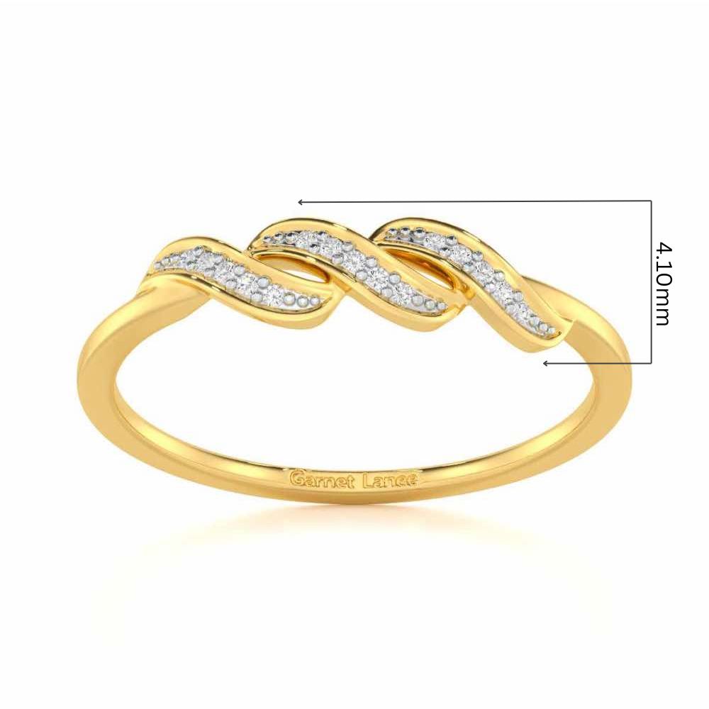 Opulent Beauty Silver Ring - Yellow Gold - Image 5