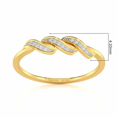 Opulent Beauty Silver Ring - Yellow Gold - Image 5