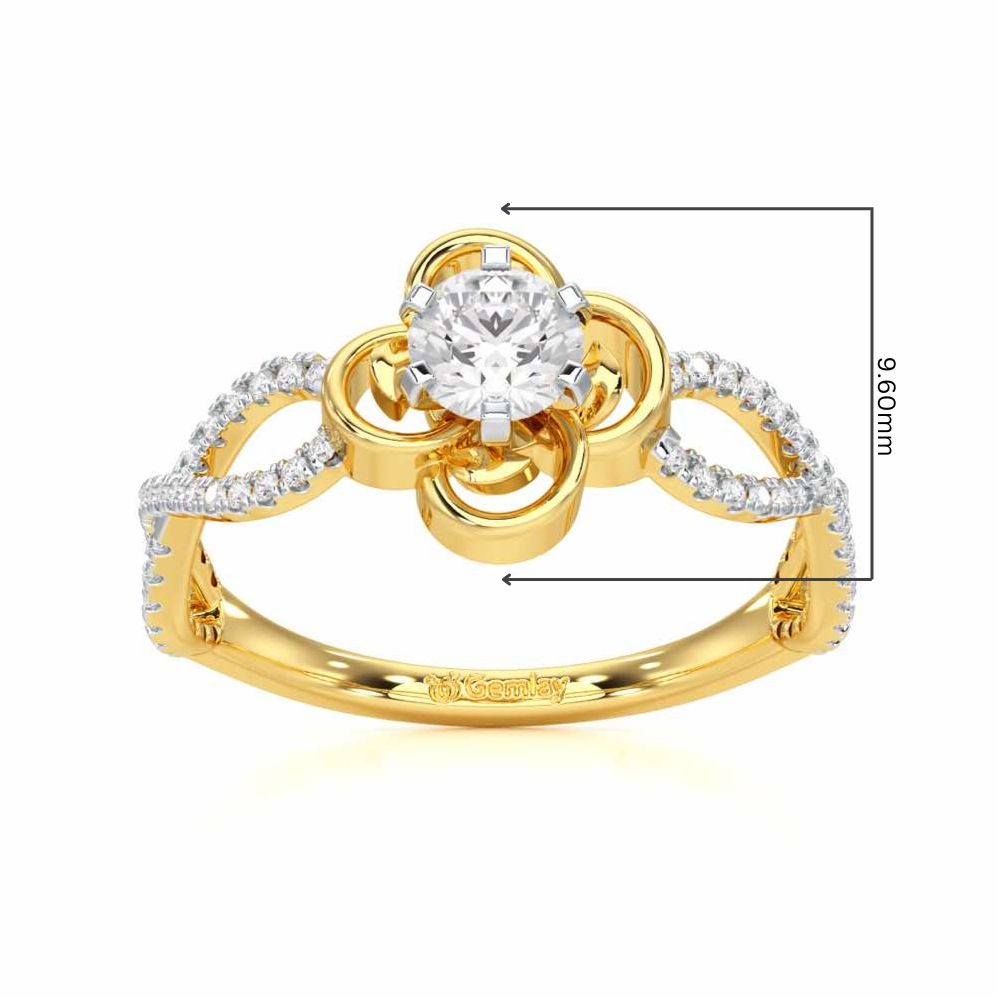 Enticing Glow Solitaire Ring - Yellow Gold - Image 5