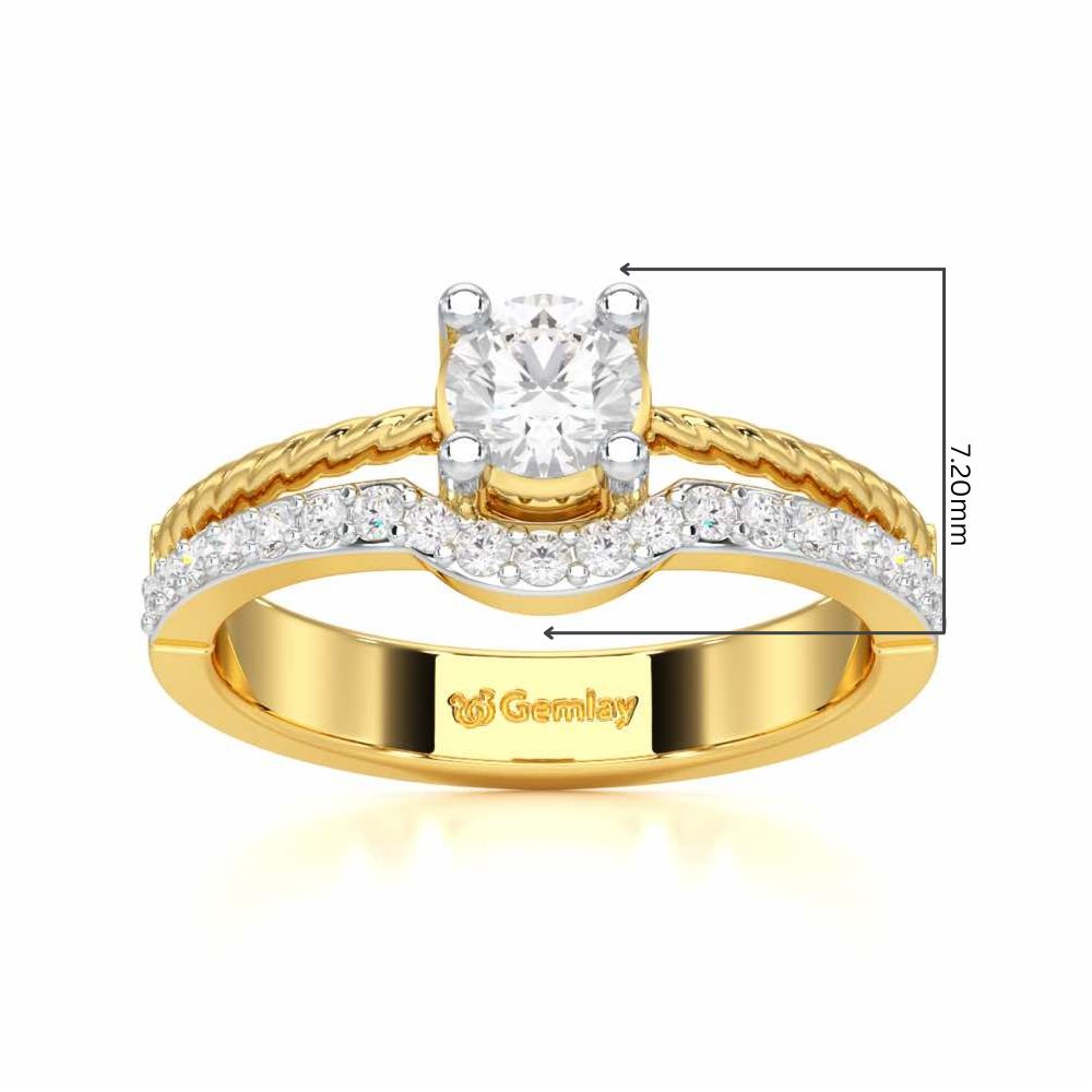 Radiant Mirage Solitaire Ring - Yellow Gold - Image 5