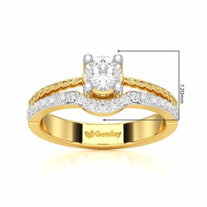 Radiant Mirage Solitaire Ring - Yellow Gold - Image 5